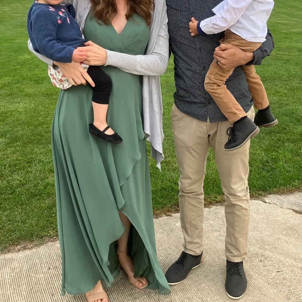 Azazie Eucalyptus Dress Size A8